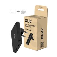 Club 3D Slim-Ladegerät, 2x USB-C® 65W PD 3.1, GaN, PPS