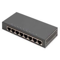 DIGITUS 8-Port Gigabit Switch, Desktop, Unmanaged, Metallgehäuse, Unmanaged, Gigabit Ethernet (10/100/1000)