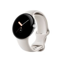 Google Pixel Watch - Silber poliert - intelligente Uhr mit Band