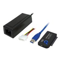 LogiLink Adapter USB 3.0 to SATA with OTB - Speicher-Controller mit Datenanzeige, Netzanzeige, OneTouchEasy-Button (OTB)
