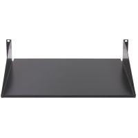 Rockstable 2 HE 19" Fachboden, Regalboden, Schwarz, Stahl, 20 kg, 2U, Oval