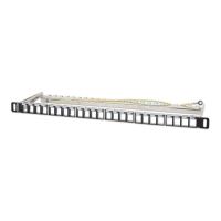 Intellinet Leeres Keystone-Patchpanel - Rack montierbar - Schwarz - 0.5U - 48.3 cm (19")