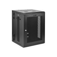 StarTech.com 15HE Wandmontage Server Rack - bis zu 51cm tief - Gehäuse mit Scharnier - Netzwerkschrank - Server Schrank - Schrank Netzwerkschrank - 4 Pfosten - geeignet für Wandmontage - Schwarz - 15U (16")