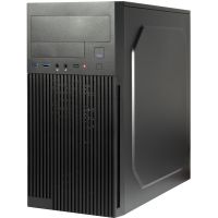 Inter-Tech IT-6521 Straight, Micro Tower, PC, Schwarz, micro ATX, Mini-ITX, Heimbüro, 12,5 cm