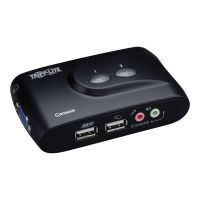 Eaton Tripp Lite series 2-Port Desktop Compact USB KVM Switch with Audio & Cable Kit