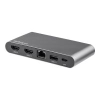 StarTech.com USB-C-Dock - USB-C Hub - 4K HDMI USB-C-Dockingstation -  Mini dock - Dual Monitor - 100W Power Delivery Passthrough -  GbE, 2 x USB-A Anschlüsse  - Multiport-Adapter (DK30C2HAGPD)