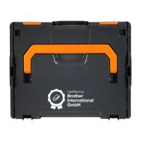 Brother ZPTOUCHLBOXXKOMPL, Hartschalenkoffer, Schwarz, Orange