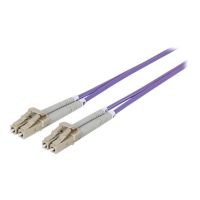 Intellinet Fiber Optic Patch Cable, OM4, LC/LC, 3m, Violet, Duplex, Multimode, 50/125 µm, LSZH, Fibre, Lifetime Warranty, Polybag - Patch-Kabel - LC Multi-Mode (M)
