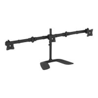 StarTech.com Dreifach Monitorhalterung - Schwenkbar - Stahl und Aluminium - für VESA Monitore bis zu 27 Zoll - 3fach Monitorarm - Aufstellung (Abschlusskappen, Stange, Bodenplatte, Querstange, Unterlegscheiben, Schrauben, Manschette, 2 Monitorarme, VESA-H
