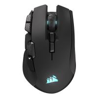 Corsair IRONCLAW WIRELESS SE, rechts, Optisch, RF Wireless + Bluetooth + USB Type-C, 26000 DPI, Schwarz