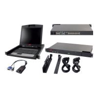 APC 2x1x16 IP KVM with APC 17" Rack LCD - KVM-Konsole mit KVM-Switch - 16 Anschlüsse - PS/2, USB - 43.2 cm (17")