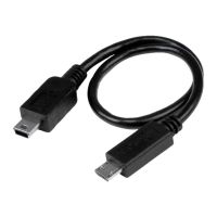 StarTech.com 20cm USB OTG Kabel - Micro USB auf Mini USB - St/St - USB OTG Adapterkabel - USB-Kabel - Mini-USB, Typ B (M)