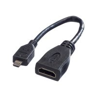 VALUE High Speed - HDMI-Kabel mit Ethernet - 19 pin micro HDMI Type D männlich zu HDMI weiblich