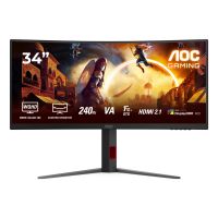 AOC G4 CU34G4Z, 86,4 cm (34"), 3440 x 1440 Pixel, Wide Quad HD, LED, 1 ms, Schwarz, Rot