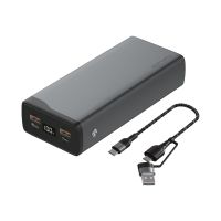 4smarts VoltHub Pro - Select Edition - Powerbank - 26800 mAh - 99.16 Wh - 22.5 Watt - 5 A - Huawei Fast Charge, PD 2.0, PD 3.0, QC 2.0, QC 3.0, AFC, SCP - 3 Ausgabeanschlussstellen (2 x USB, 24 pin USB-C)