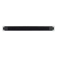 Inter-Tech Kabel-Aufbewahrungsleiste mit Bürstenstreifen - Schwarz - 1U - 48.3 cm (19")