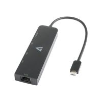 V7 V7UCRJ25GHUB-BLK - Netzwerk-/USB-Adapter - USB-C 3.2 Gen 2