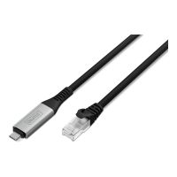 DIGITUS USB-C - RJ45 Ethernet Kabel, 1Gbit/s, 2m