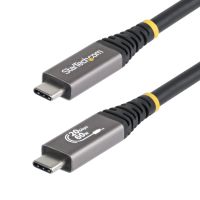StarTech.com 3m USB4 Kabel, 20Gbps, USB-IF-zertifiziertes USB-C Ladekabel, 60W PD EPR, 4K 120Hz DP2.1 Monitorkabel, TPE-Mantel, Schwarz, 3 m, USB C, USB C, USB4 Gen 2x2, 20 Gbit/s, Schwarz