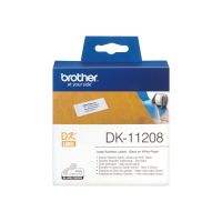 Brother DK-11208 - Schwarz auf Weiß - 400 Adressetiketten