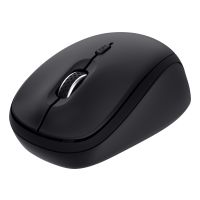 Trust Yvi+, Beidhändig, Optisch, RF Wireless + Bluetooth, 1600 DPI, Schwarz