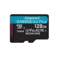 Kingston 128GB microSDXC Canvas Go Plus Gen4 200R A2 U3 Einzelpaket ohne ADP, 128 GB, MicroSD, Klasse 10, UHS-I, 200 MB/s, Class 3 (U3)