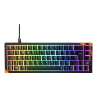 Cherry K5 PRO TMR COMPACT, Kabelgebunden, USB, Mechanischer Switch, QWERTY, RGB-LED, Schwarz, Orange