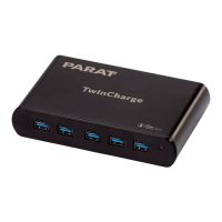 PARAT PARAPROJECT TC5 - Netzteil - 2.8 A - PD - 10 Ausgabeanschlussstellen (5 x USB-C, 5 x 9-poliger USB Typ A)