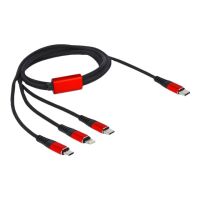 Delock 3 in 1 - Kabel nur zum Laden - 24 pin USB-C männlich zu Micro-USB Typ B, Lightning, 24 pin USB-C männlich