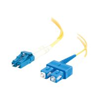 C2G LC-SC 9/125 OS1 Duplex Singlemode PVC Fiber Optic Cable (LSZH)