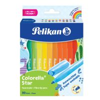 Pelikan 822336, 30 Farben, Gemischte Farben, Rundspitze, 0,6 mm, Gemischte Farben, Tinte auf Wasserbasis