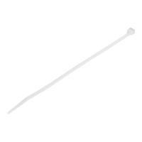 StarTech.com 20cm(8") Cable Ties, 4mm(1/8") wide, 55mm(2-1/8") Bundle Diameter, 22kg(50lb) Tensile Strength, Nylon Self Locking Zip Ties with Curved Tip, 94V-2/UL Listed, 100 Pack, White - Nylon 66 Plastic - TAA (CBMZT8N)