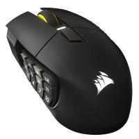 Corsair Scimitar Elite Wireless SE, rechts, Optisch, RF Wireless + Bluetooth, 33000 DPI, Schwarz