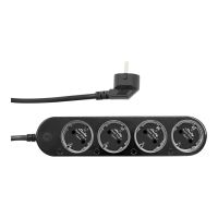 Shelly Gen 4 - Steckdosenleiste - Wechselstrom 220-240 V - 3680 watt - Wi-Fi, Bluetooth 5.0 - Eingabe, Eingang power CEE 7/7 - Ausgangsanschlüsse: 4 (power CEE 7/3)
