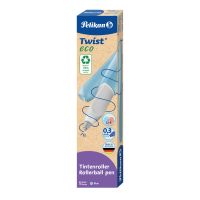 Pelikan Twist eco Tintenroller für Rechts- und Linkshänder, blue, Faltschachtel, Stick Pen, Blau, Blau, Recycelbarer Kunststoff, 0,3 mm, Beidhändig