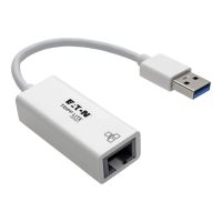 Eaton Tripp Lite Series USB 3.0 SuperSpeed to Gigabit Ethernet NIC Network Adapter RJ45 10/100/1000 White