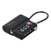 4smarts SkyTag TSA, Smart-Padlock, Code, Schwarz, IPX4, iOS, iPadOS, 46 mm