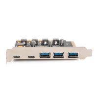 DIGITUS PCIe Karte 2x USB-C + 3x USB A