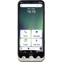 Doro Aurora A30, 15,5 cm (6.1"), 6 GB, 128 GB, 50 MP, Android 14, Schwarz, Weiß
