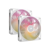Corsair iCUE Link RX140 MAX RGB Starter Kit - Gehäuselüfter - 140 mm - weiß (Packung mit 2)