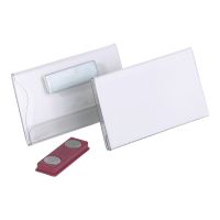Durable Namensschild - für 40 x 75 mm - Magnet - durchsichtig (Packung mit 25)