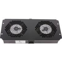 Rockstable 19" Kühlungselement, Kühlgebläse, Schwarz, Stahl, 2 Lüfter, 12 cm, 220 V