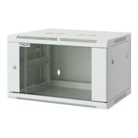 Intellinet Network Cabinet, Wall Mount (Standard), 20U, Usable Depth 350mm/Width 540mm, Grey, Assembled, Max 60kg, Metal & Glass Door, Back Panel, Removeable Sides,Suitable also for use on desk or floor, 19",Parts for wall install (eg screws/rawl plugs)