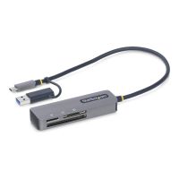 StarTech.com USB 3.0 Multi-Media Memory Card Reader, SD/microSD/CompactFlash Card Reader, Portable USB 5Gbps Card Adapter, External USB-C Card Reader with Attached USB-A Adapter - Works with Any Operating System (FCREADMICRO3V2)
