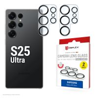 E.V.I. 02119, Samsung, Galaxy S25 Ultra, Staubresistent, Schlagfest, Kratzresistent, Schwarz, Transparent, 2 Stück(e)