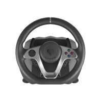 natec GENESIS Seaborg 400, Lenkrad + Pedale, Nintendo Switch, PC, PlayStation 4, Playstation 3, Xbox 360, Xbox One, Xbox One S, Xbox One X, D-Pad, 900°, Kabelgebunden, USB