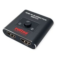 ROLINE 14.01.3573, HDMI, Kunststoff, Schwarz, 60 Hz, 3840 x 2160, Status, Schalter