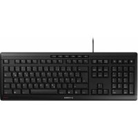 Cherry STREAM KEYBOARD, Volle Größe (100%), Kabelgebunden, USB, Mechanischer Switch, QWERTZ, Schwarz