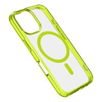 Cellularline Iconic Mag - iPhone 16 Pro Transparente Hülle mit farbigen Rändern, kompatibel mit dem Magsafe-Ökosystem, Cover, Apple, iPhone 16 Pro, 16 cm (6.3"), Limette