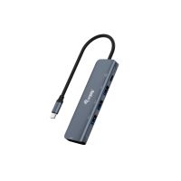 Equip USB-C 5-in-1 Multifunktionsadapter, HDMI, USB 3.2 Gen1, 100W USB PD, USB 3.2 Gen 1 (3.1 Gen 1) Type-C, HDMI, USB 3.2 Gen 1 (3.1 Gen 1) Type-A, USB 3.2 Gen 1 (3.1 Gen 1) Type-C, 5000 Mbit/s, 4096 x 2160 Pixel, Schwarz, Grau, Aluminium